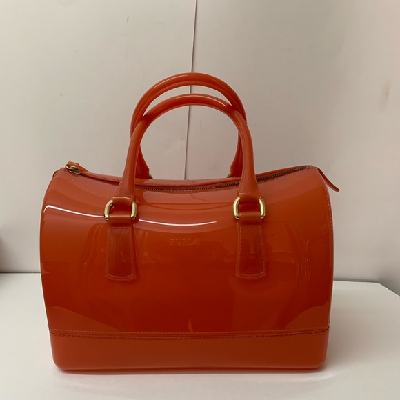 Furla Handbags - FURLA Candy Satchel Gloss Coral handbag